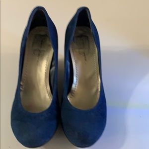 Jessica Simpson Blue “Suede?” Heels